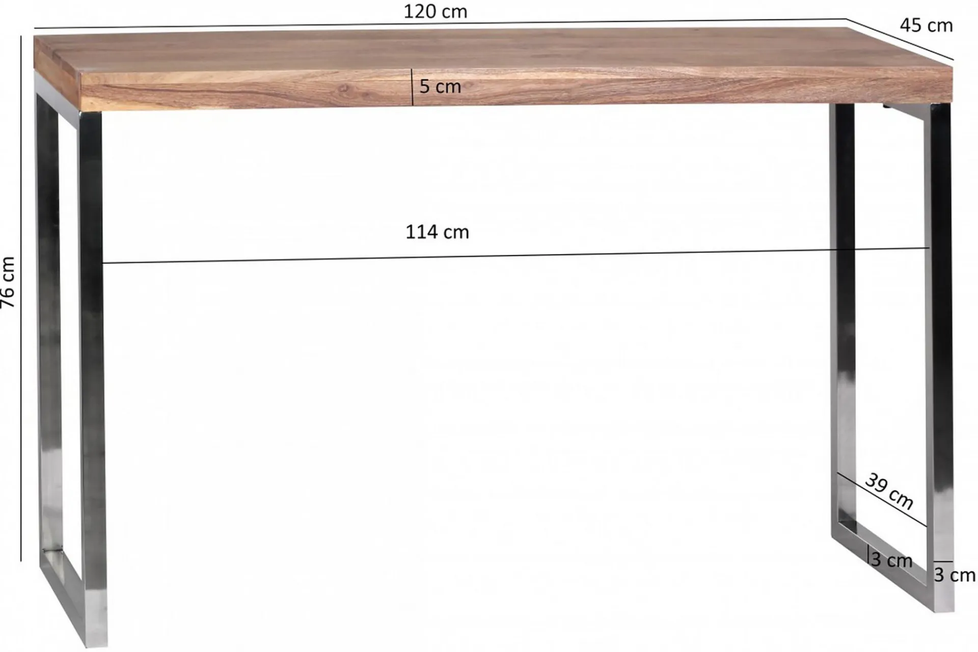Wohnling Gangbord|Avlastningsbord-Bowbridge Avlastningsbord 120 cm Tre/Natur