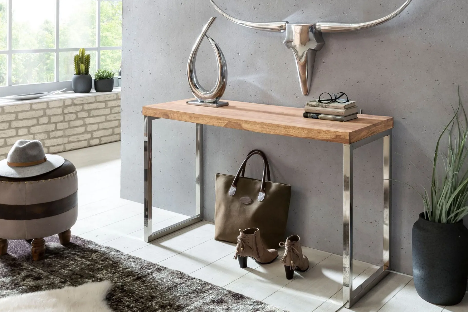 Wohnling Gangbord|Avlastningsbord-Bowbridge Avlastningsbord 120 cm Tre/Natur