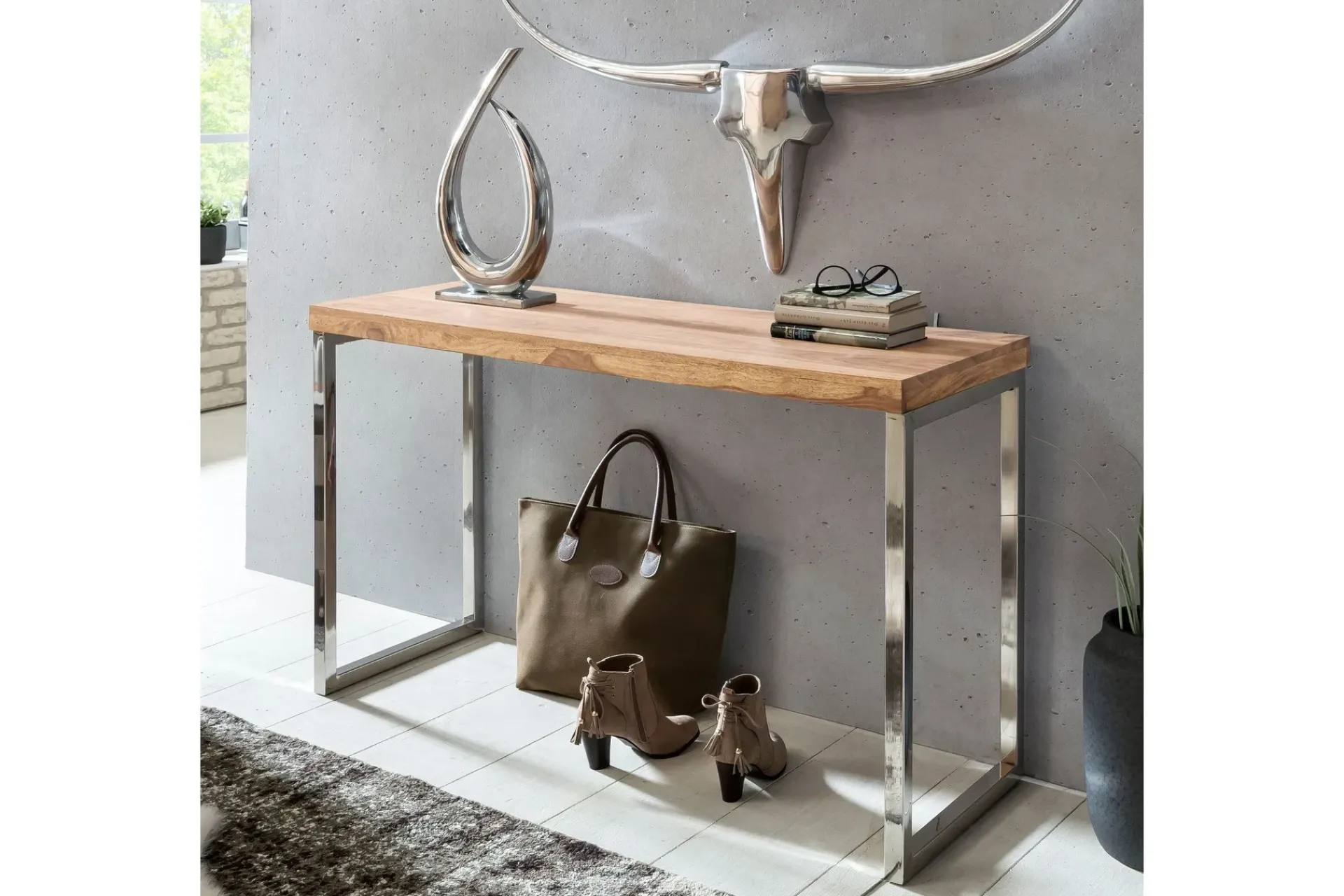 Wohnling Gangbord|Avlastningsbord-Bowbridge Avlastningsbord 120 cm Tre/Natur