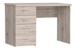 Kontorbord-Bowlee Skrivebord 110 cm med Oppbevaringsskuffer Brun