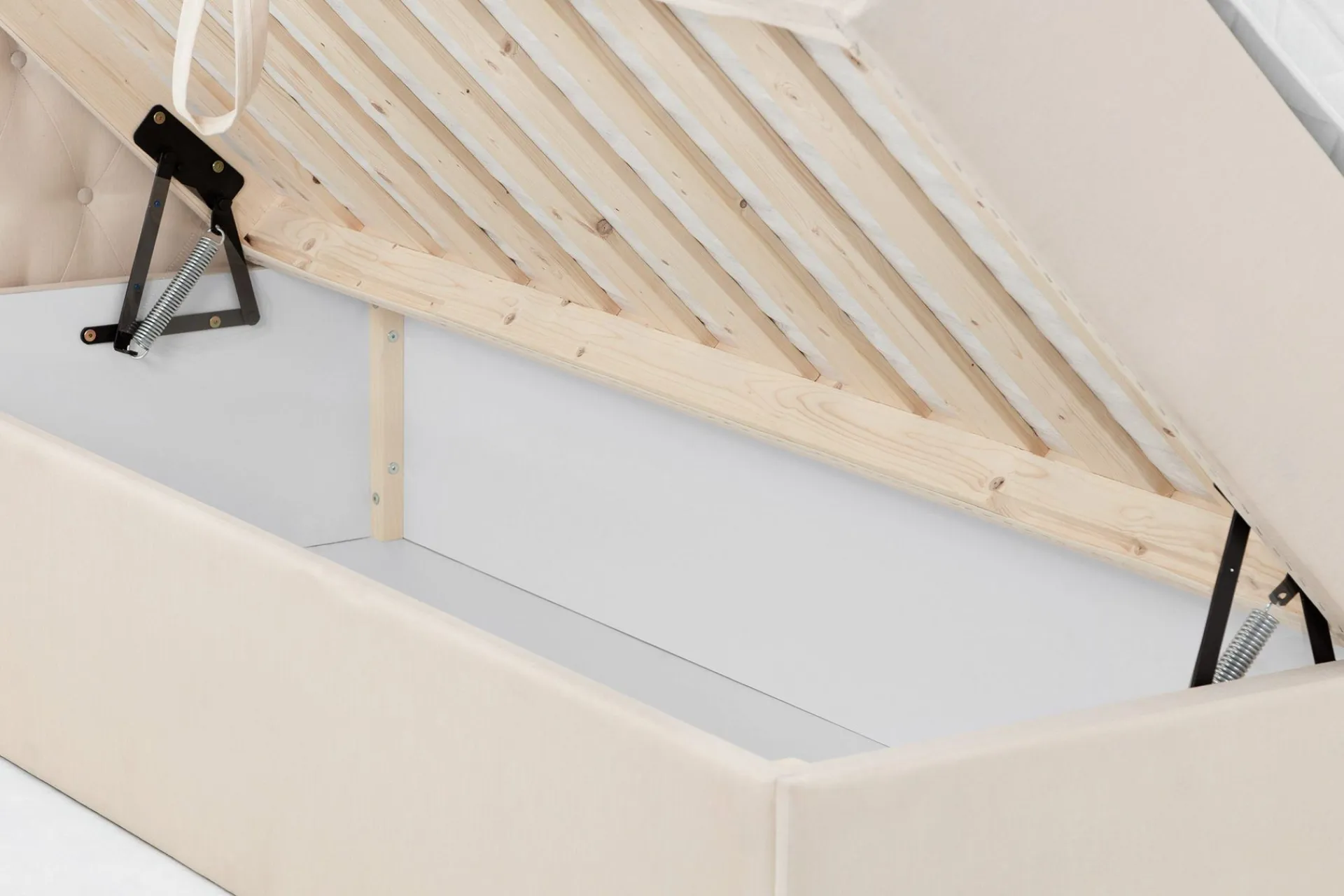 Drömvik Seng Med Oppbevaring-Boxy Box Bed 160x200 cm Beige