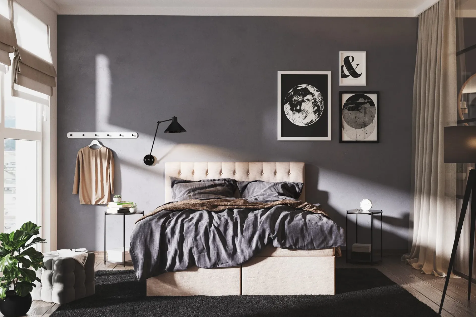 Drömvik Seng Med Oppbevaring-Boxy Box Bed 160x200 cm Beige