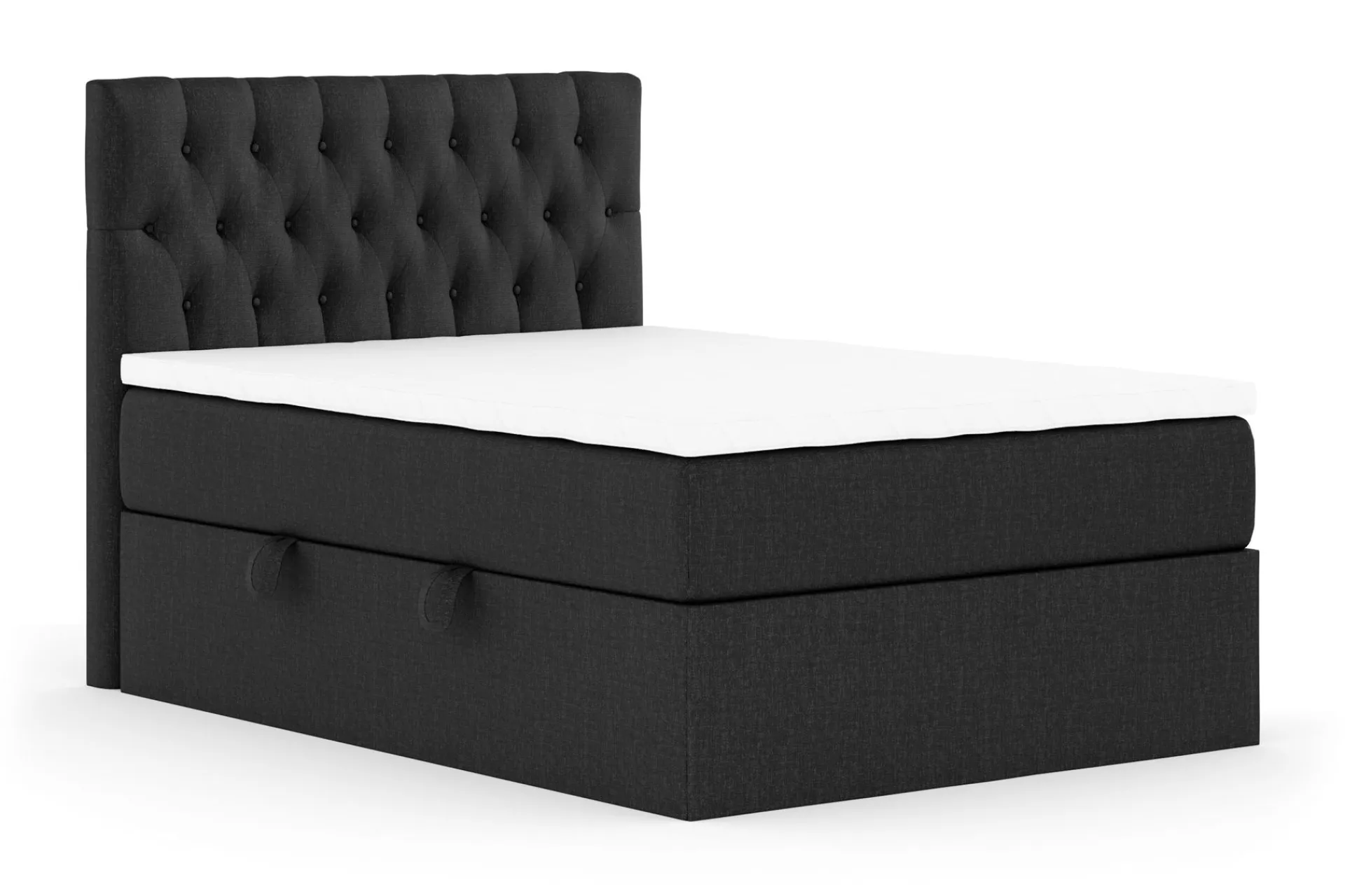Drömvik Seng Med Oppbevaring-Boxy Box Bed 140x200 cm Svart/Grå