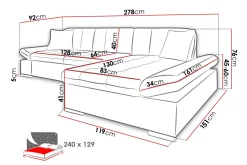 Velour Sofa & Fløyel Sofa-Branstad Hjørnesofa Venstre Once 10 + Once 12