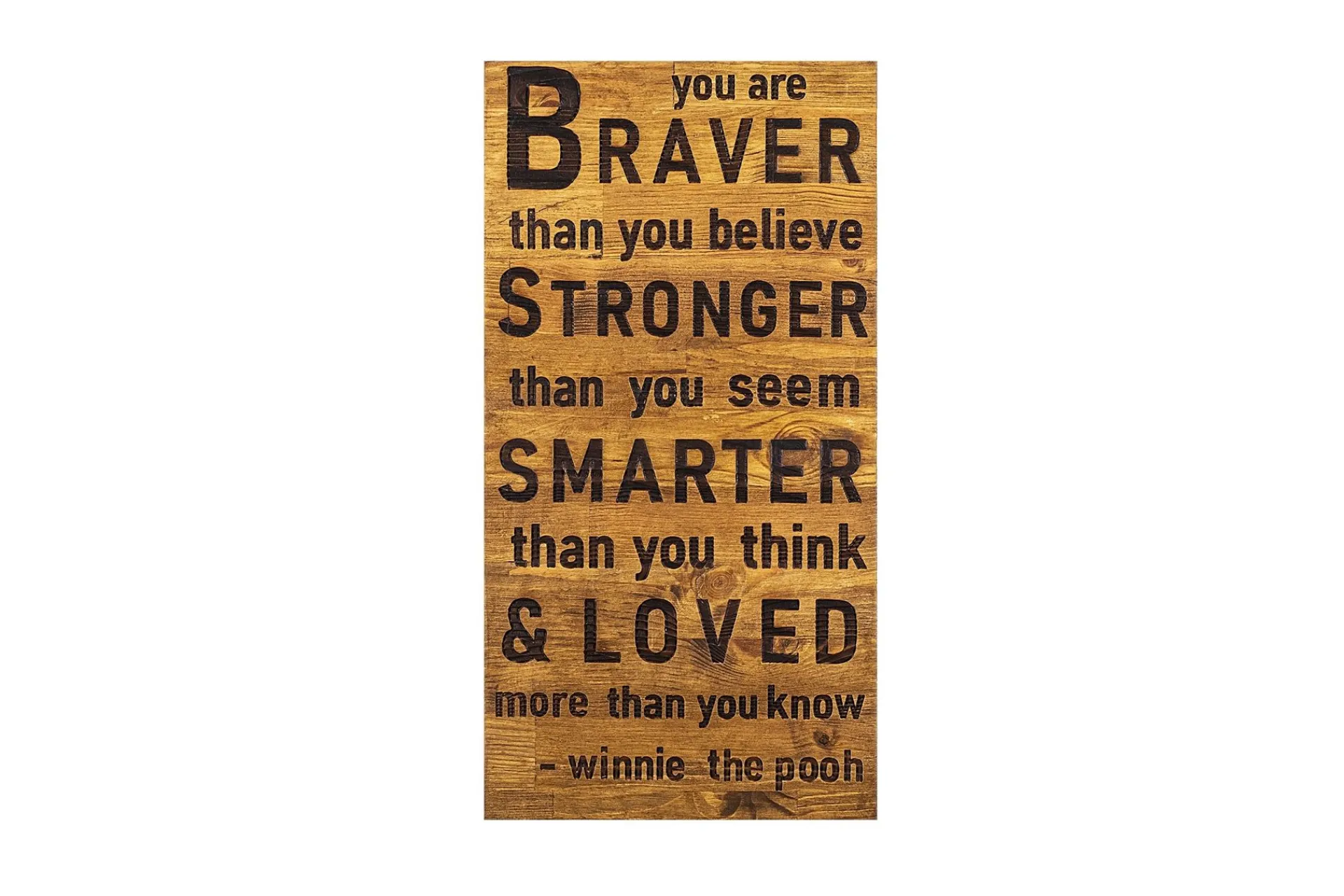 Braver Stronger Smarter Loved Veggdekor