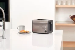 Black+Decker Produkter For Å Varme & Koke|Kjøkkenutstyr-Brødrister 2 Rom børstet stål Grey
