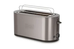 Black+Decker Produkter For Å Varme & Koke|Kjøkkenutstyr-Brødrister 2 rom rustfritt stål Sølv