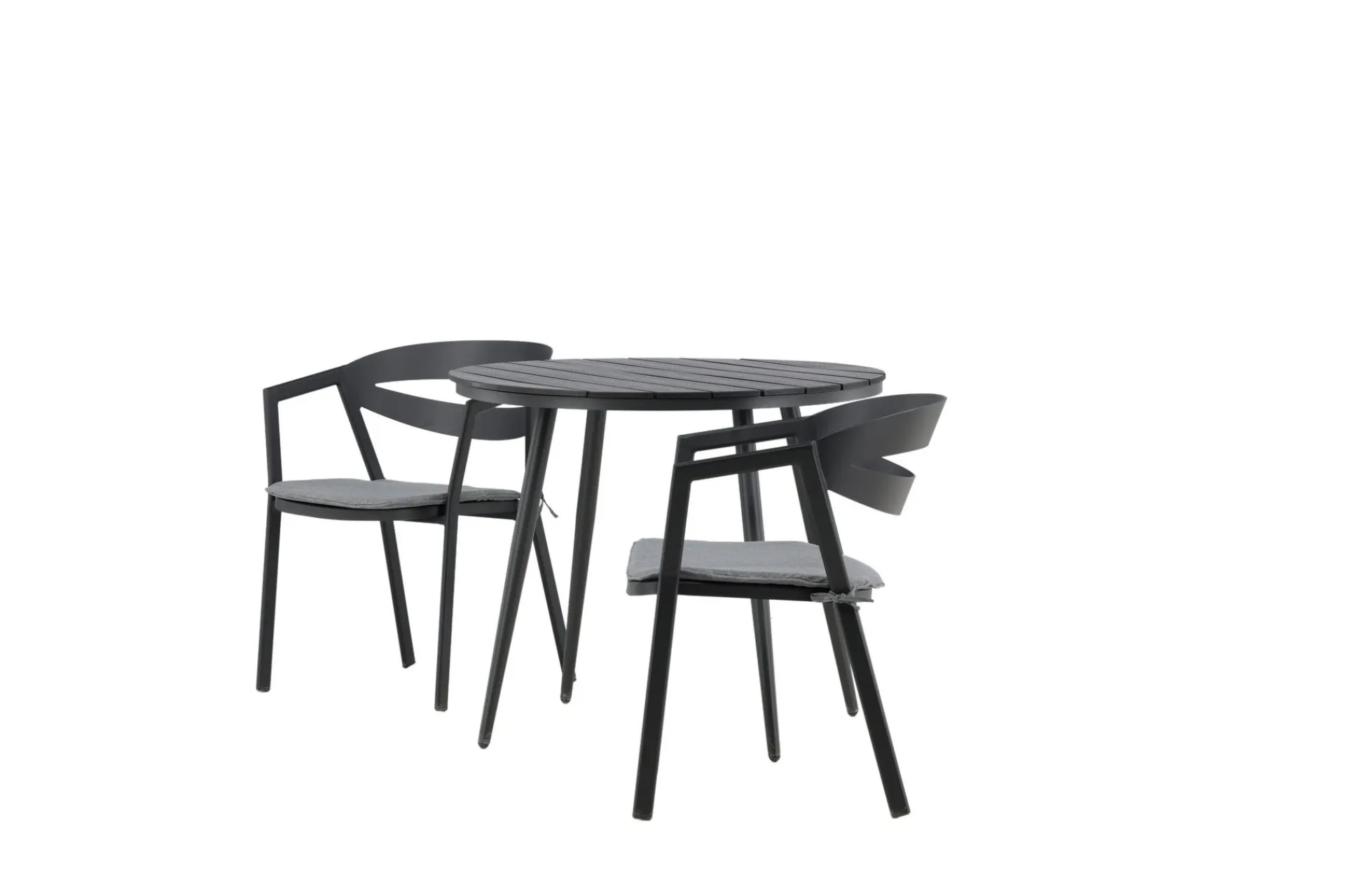 Venture Home Break Cafégruppe Rund 90 cm + 2 Slit Spisestol