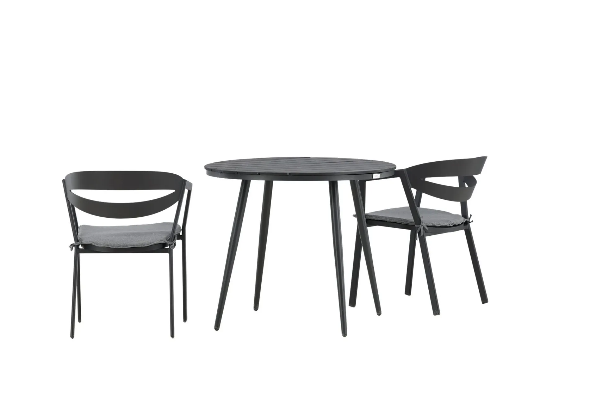 Venture Home Break Cafégruppe Rund 90 cm + 2 Slit Spisestol
