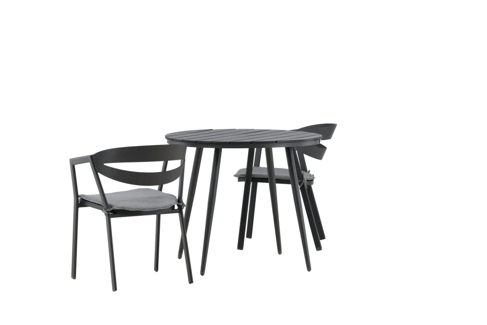 Venture Home Break Cafégruppe Rund 90 cm + 2 Slit Spisestol
