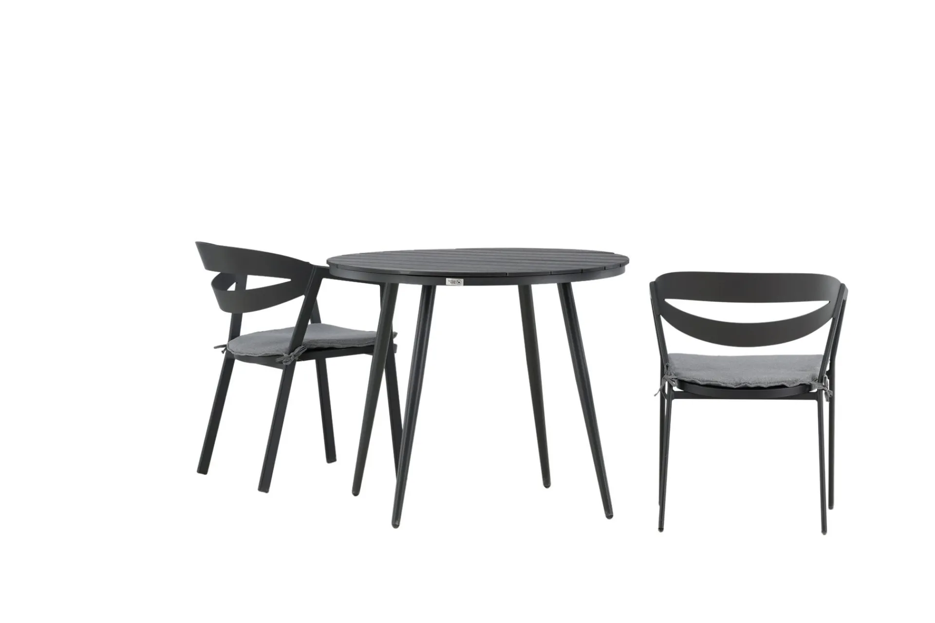 Venture Home Break Cafégruppe Rund 90 cm + 2 Slit Spisestol