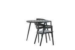 Venture Home Break Cafégruppe Rund 90 cm + 2 Slit Spisestol