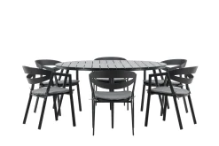 Venture Home Break Spisegruppe Rund 150 cm + 6 Slit Spisestol