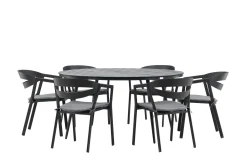 Venture Home Break Spisegruppe Rund 150 cm + 6 Slit Spisestol