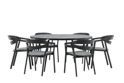 Venture Home Break Spisegruppe Rund 150 cm + 6 Slit Spisestol