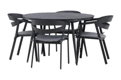Venture Home Break Spisegruppe Rund Ø120cm + 4 Slit Spisestoler