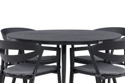 Venture Home Break Spisegruppe Rund Ø120cm + 4 Slit Spisestoler
