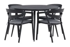 Venture Home Break Spisegruppe Rund Ø120cm + 4 Slit Spisestoler