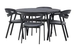 Venture Home Break Spisegruppe Rund Ø120cm + 4 Slit Spisestoler