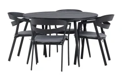 Venture Home Break Spisegruppe Rund Ø120cm + 4 Slit Spisestoler