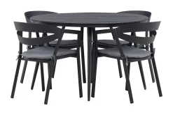 Venture Home Break Spisegruppe Rund Ø120cm + 4 Slit Spisestoler