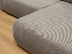 Velour Sofa & Fløyel Sofa|Sovesofaer-Brenor Sovesofa med sjeselong 3-seter Mørk beige