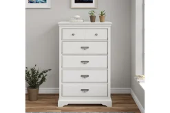 Dorel Home Kommode|Entrekommode-Bristol Kommode 88x49 cm 5 Skuffer Hvit