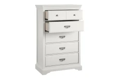Dorel Home Kommode|Entrekommode-Bristol Kommode 88x49 cm 5 Skuffer Hvit