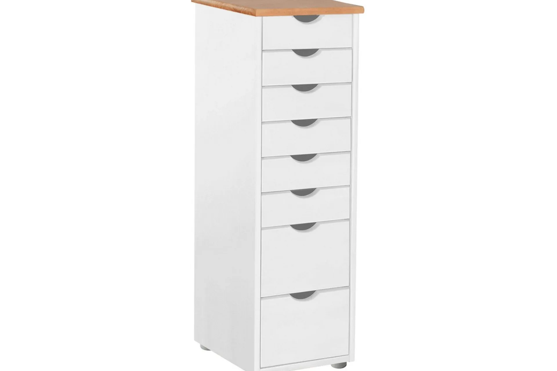 Entrekommode|Kommode-Brottkar Kommode 39x34 cm 8 Skuffer Hvit