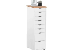 Entrekommode|Kommode-Brottkar Kommode 39x34 cm 8 Skuffer Hvit