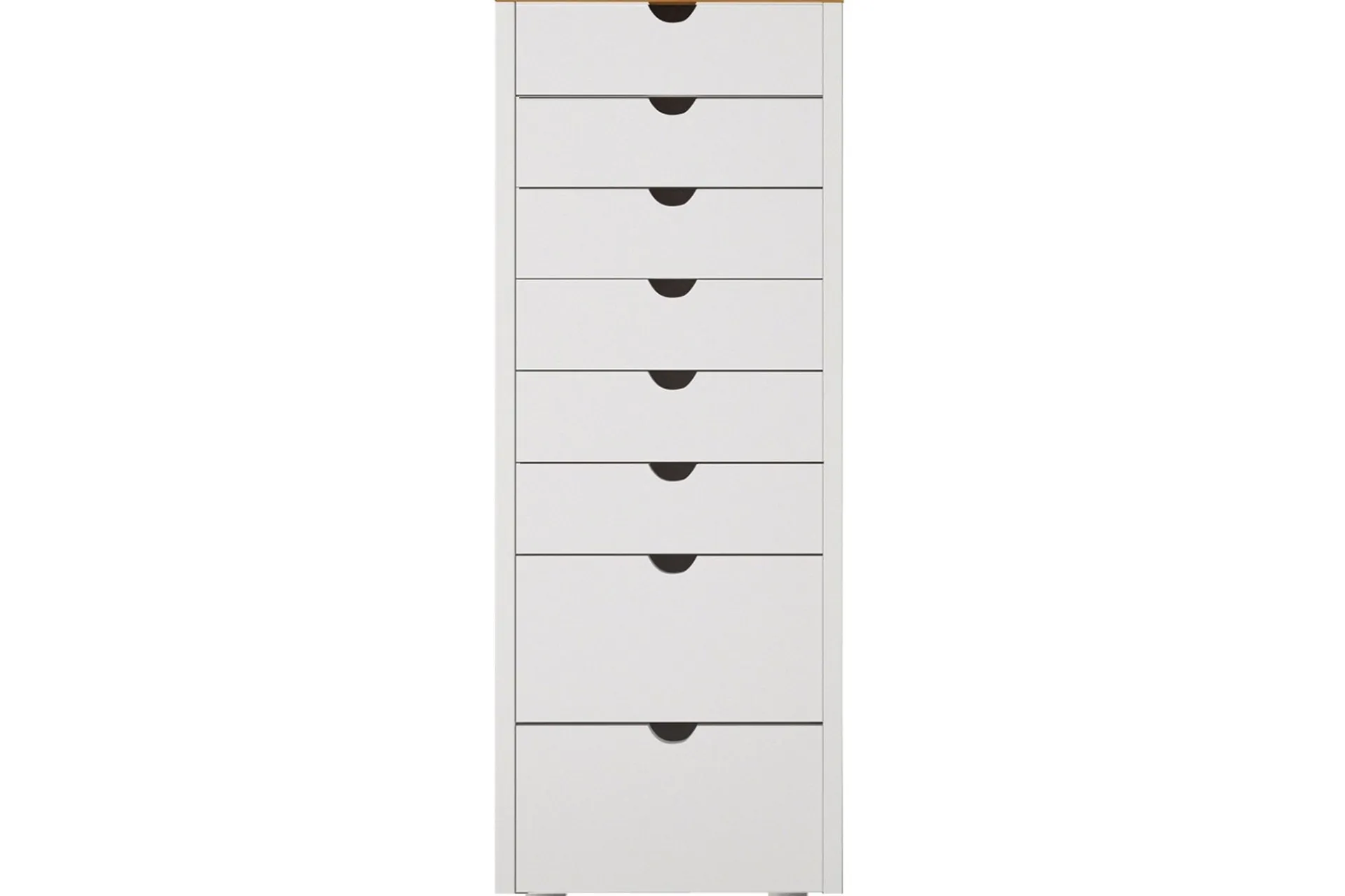 Entrekommode|Kommode-Brottkar Kommode 39x34 cm 8 Skuffer Hvit