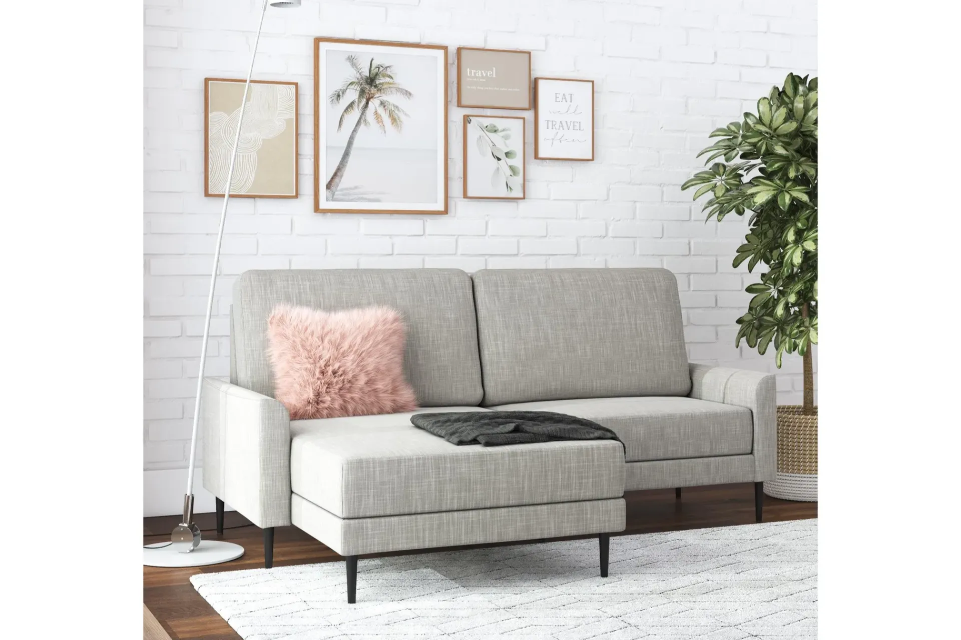 Sofa Med Sjeselong-Brynjar Sofa Grey
