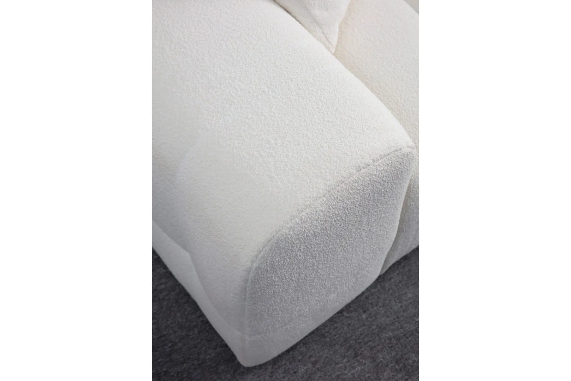Sofa Med Sjeselong-Buddy 4-seters Sofa med Divan Hvit