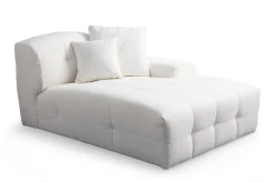 Sofa Med Sjeselong-Buddy 4-seters Sofa med Divan Hvit