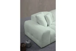 Sofa Med Sjeselong-Buddy Sofa med Divan 4-seter Grønn