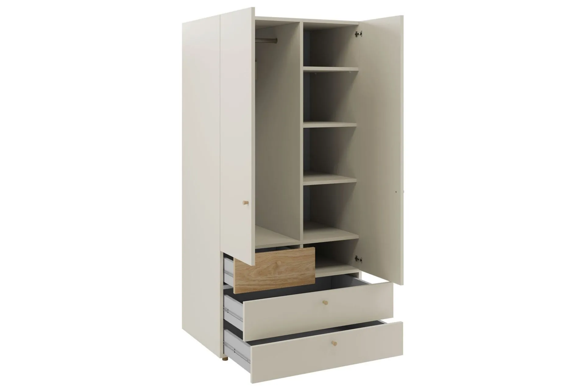 Garderober & Garderobesystem-Buhan Garderobeskap 90x185 cm Beige,Brun