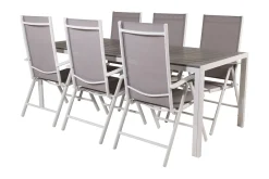 Comfort Garden Buitepos Spisegruppe + 6 posisjonsstoler