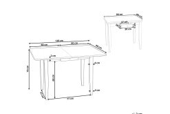 Spisebord & Kjøkkenbord-Burgos Spisebord Uttrekkbart 90-120x60 cm Mørkebrun