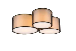 Trio Lighting Burton Taklampe 3-os E27 Mattsvart