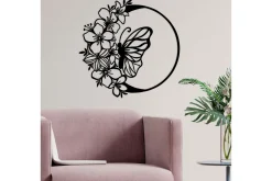 Butterfly And Flower Veggdekor