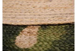 Moderne Tepper-Byner Matte med Monsteramotiv Rund 140 cm Beige