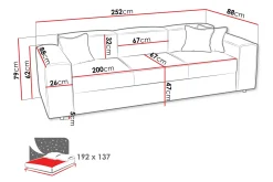Sovesofaer-Bysantinsk 3-Seters Sovesofa Beige