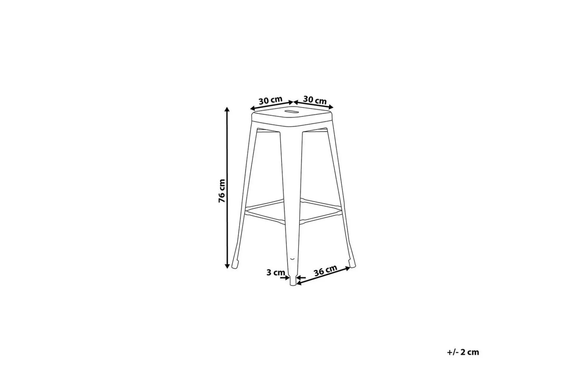 Barmøbler|Barstoler-Cabrillo Barstol 36 cm Svart