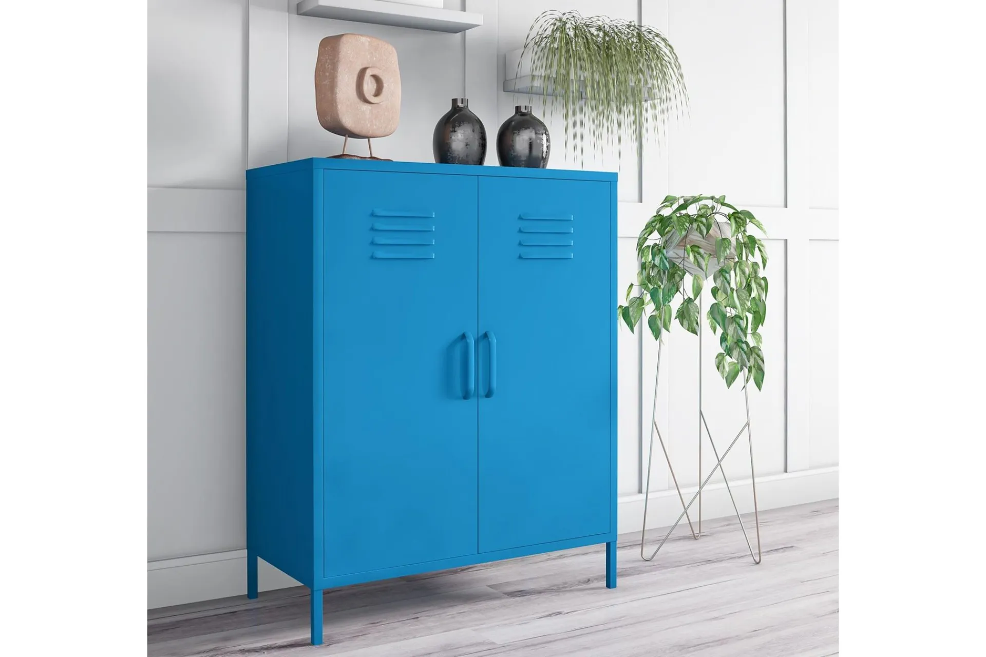 Novogratz Oppbevaringsskap|Skap-CacHe Oppbevaringsskap 80x40 cm 2 Dørar Blå