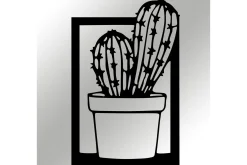 Skilt-Cactus Veggdekor Svart