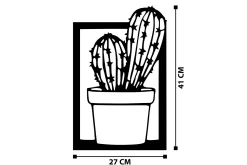 Skilt-Cactus Veggdekor Svart