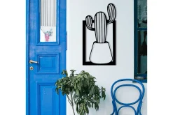 Skilt-Cactus Veggdekor Svart