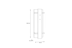 Knaggerekke-Cadle Klesstativ 60 cm Brun,Grey
