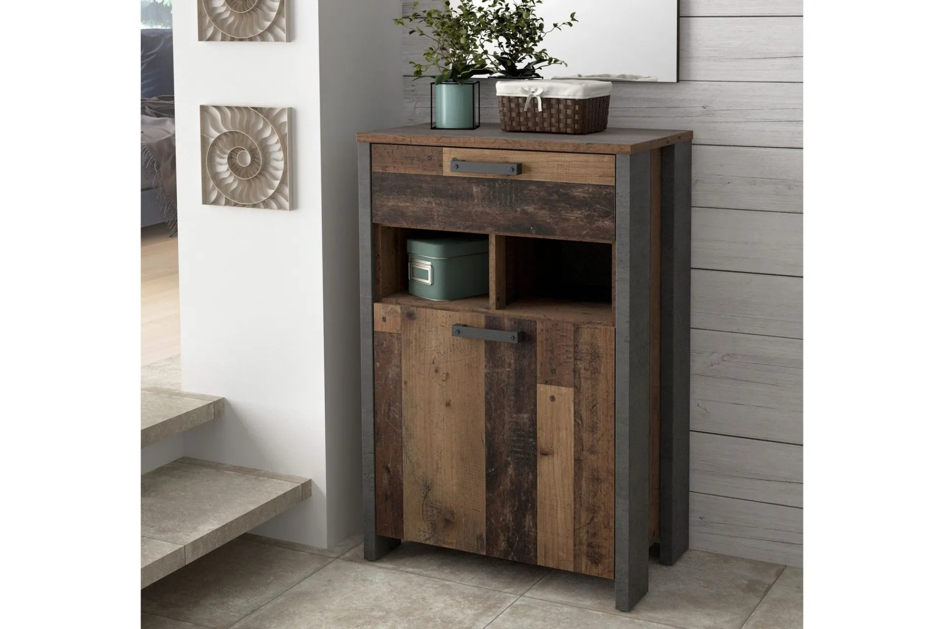 Oppbevaringsskap|Skap-Cadle Skap 67 cm Brun,Grey