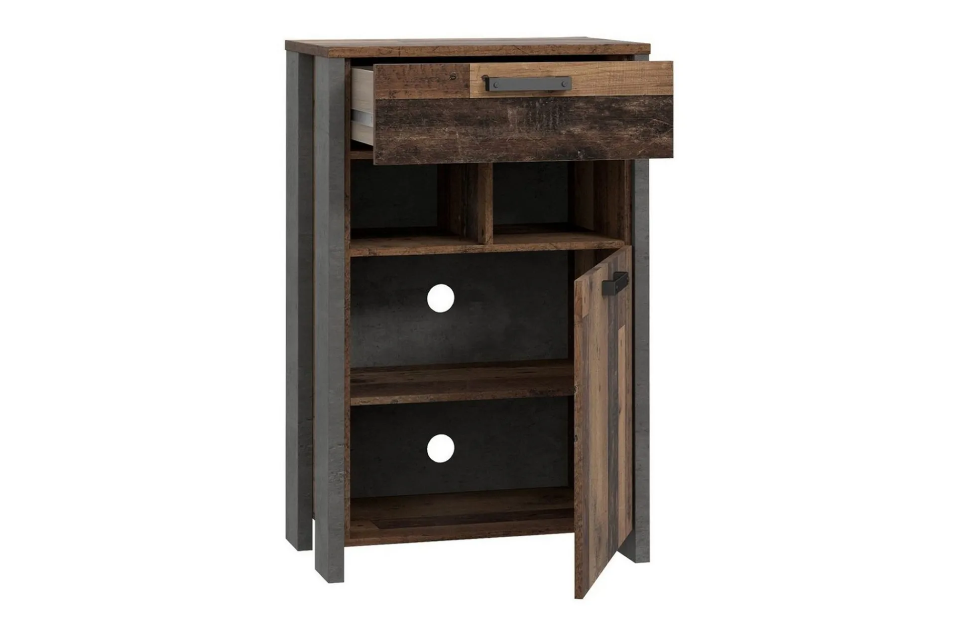 Oppbevaringsskap|Skap-Cadle Skap 67 cm Brun,Grey
